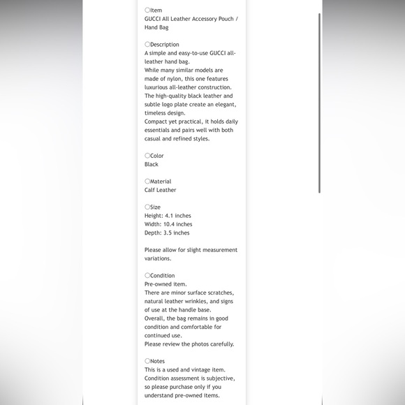 Gucci Black Leather Shoulder Bag - Picture 10 of 10